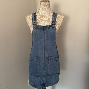Forever 21 Blue Denim Overall Dress